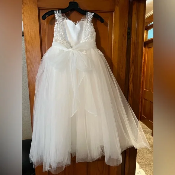 Ivory Flower Girl Dress with Bought off